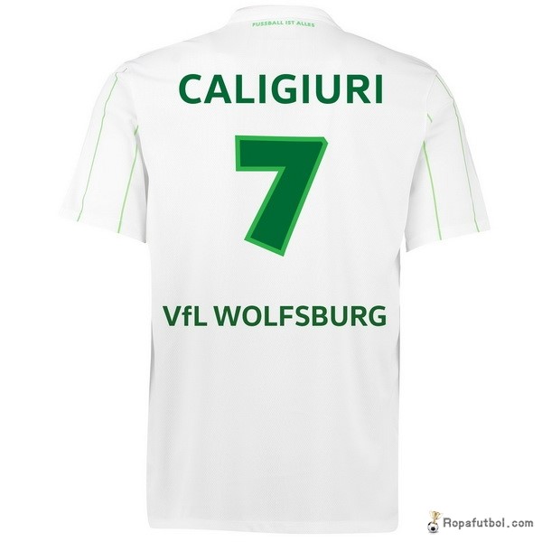 Camiseta VfL Wolfsburgo Replica Segunda Ropa Caligiuri 2016/17 Blanco